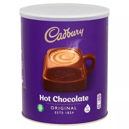 Chocolate caliente original para beber Cadbury's 2 kg (4,4 libras) lata grande tamaño catering