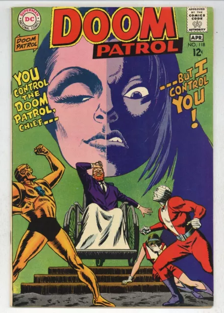 Doom Patrol 118 Videx! Beast Boy! Elasti-Girl! Chief! Robotman! 1968 DC (j#5492)