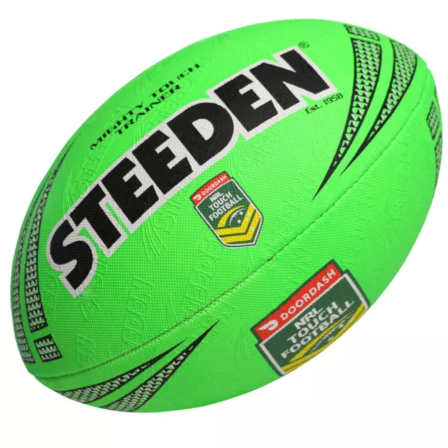 Steeden Football NRL Mighty Touch Trainer Ball in Lime - Size Junior