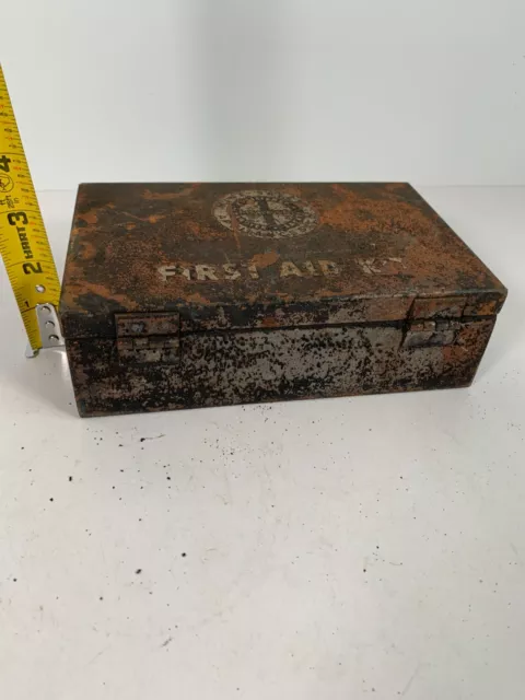 Vintage Mine safety Appliances Co First Aid Kit Box Pittsburgh PA-NO CONTENTS 8