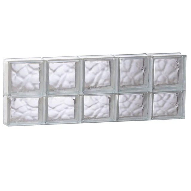 Clearly Secure Glass Block Window 38.75" x 13.5" x 3.125" Frameless Non-Vented
