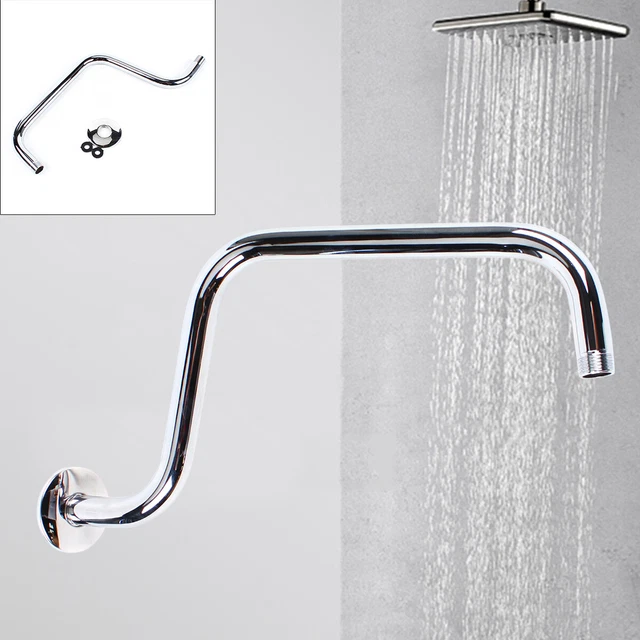 WALLMOUNTED SHOWER HEAD Extension Arm Electroplating Gooseneck Shower