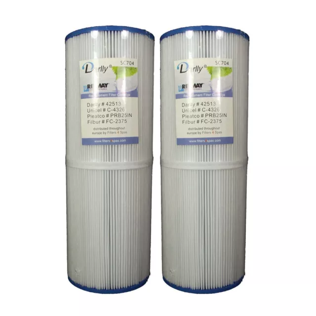 2 x Filters C-4326 PRB25IN Spa Hot Tub Filter Spas