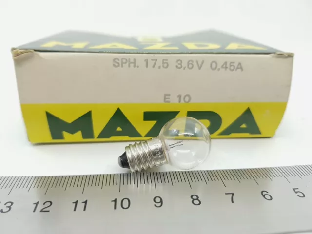 Bombilla Dial Radio Bombillita Bulb Mazda  3,6V 0,45A E10.  Rca30/1U6