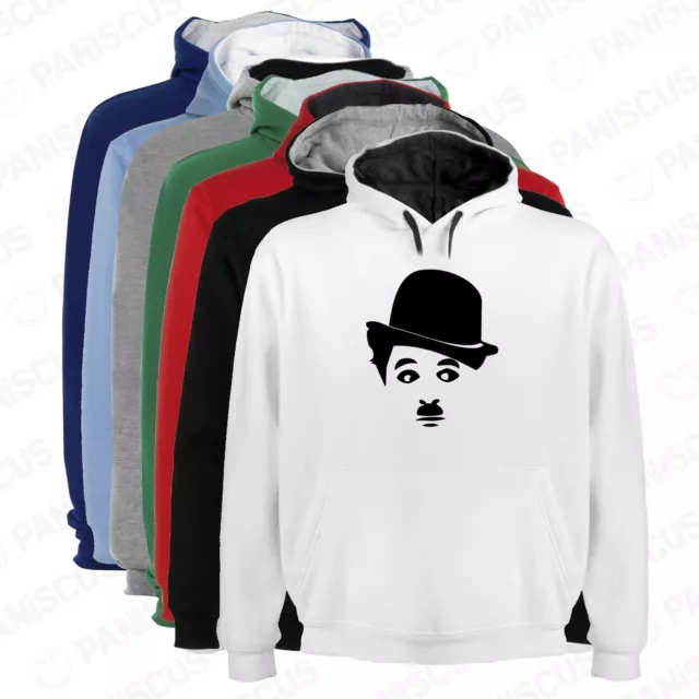 Sudadera Capucha Bicolor Chaplin Charles Charlie varias tallas y colores