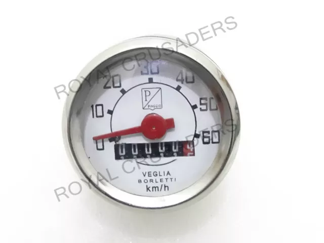 New Vespa Vegelia Piaggio Logo 60 Kph Speedometer V50 #Vp45