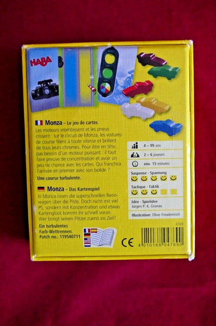 HABA Monza – Jeu De Course Stratégique Enfants Dès 5 Ans, 2-6 Joueurs, Voitures Bois, Dés Couleurs, Circuit Fun
