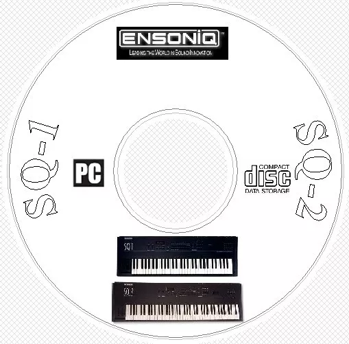 Ensoniq SQ1 SQ2 SQR Sound, Patch Library, Editors & MIDI Software CD  - SQ 1 2