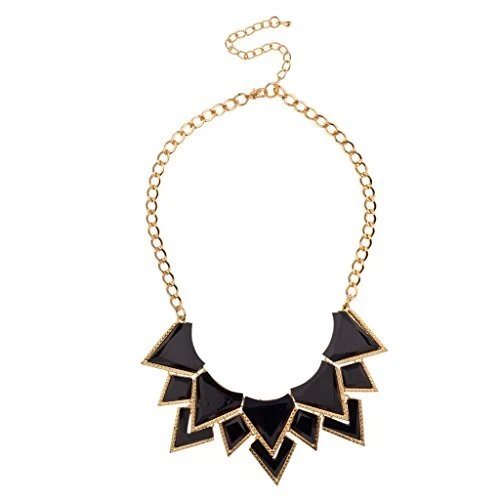 Art Deco Spiked Chain Statement Necklace