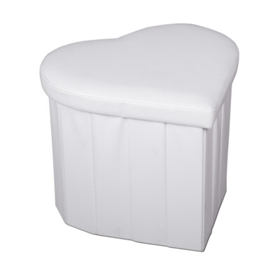Pouf Contenitore Cuore Panca Baule Ecopelle Preziosa Home Arredo Salotto Moderno 
