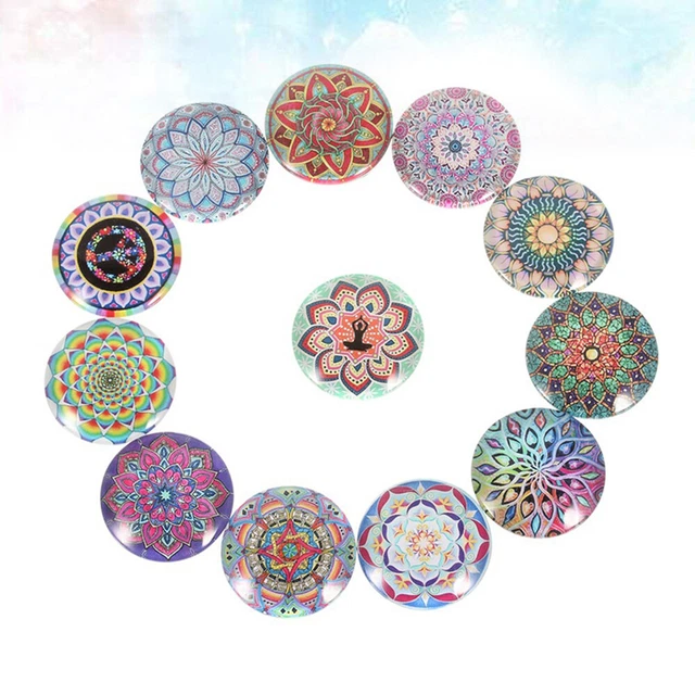 20 PCS Glass Snap Charm Bracelet Charm Photo Locket Labret Jewelry Ceramic Tile