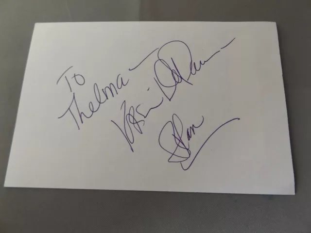 HAND SIGNED 6" x 4" WHITE CARD - KASSIE DePAIVA - ONE LIFE TO LIVE EVIL DEAD 2