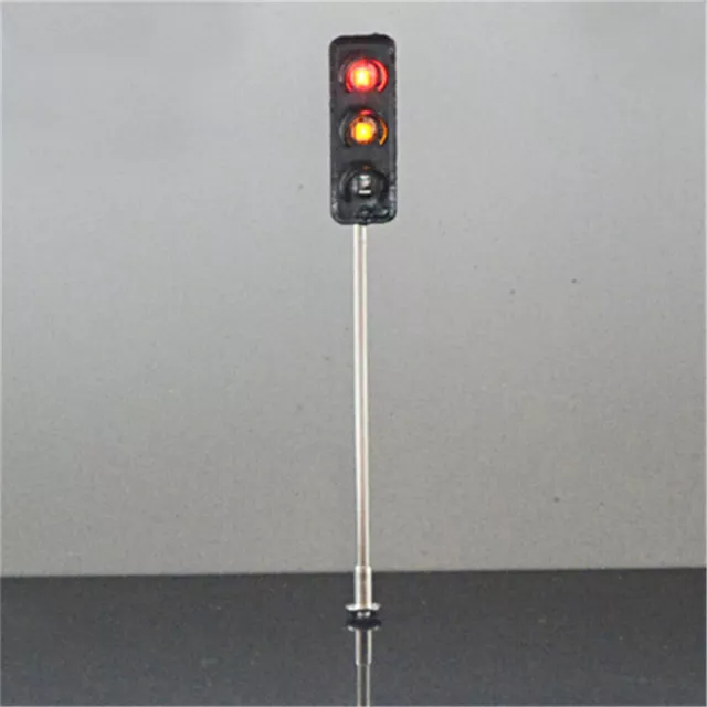 Single Side HO/OO Traffic Light Signal LED Model Train Railroad Crossing N_ex