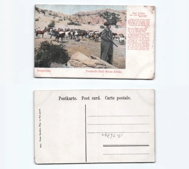 (n16701)   Ansichtskarte Schutztruppe Liederkarte Deutschsüdwestafrika, ung