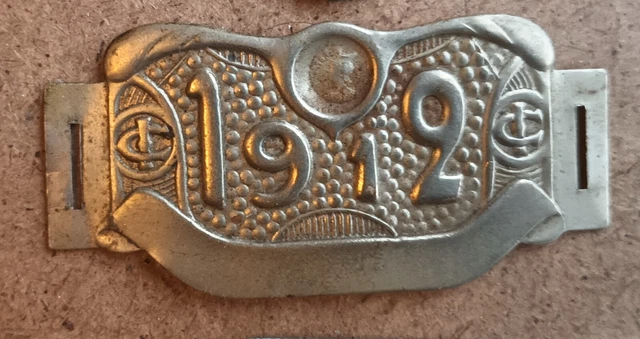 Ancienne Plaque Fiscale De Vélo / Vélocipède - Taxe Impôt 1912 (lot De 2 ?)