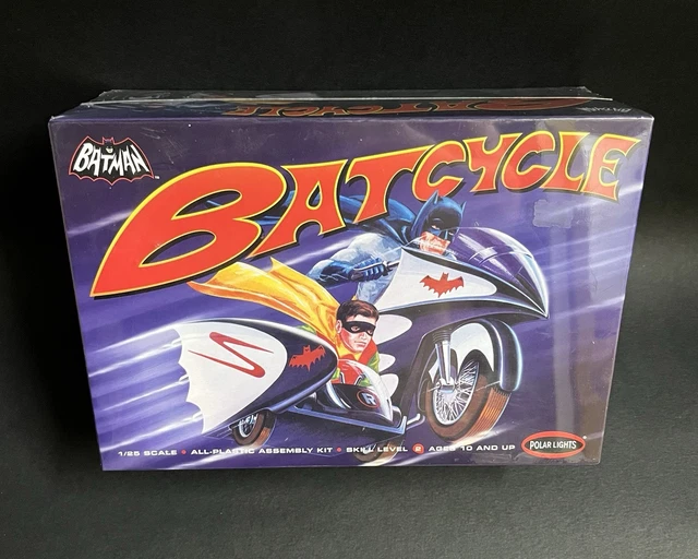 POLAR LIGHTS POL847 “Batcycle W/Batman & Robin” 1/25 Scale Model Kit ...