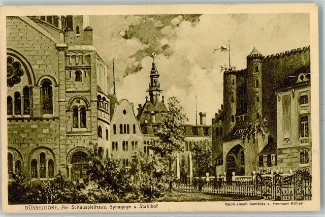 13425851 - 4000 Duesseldorf Schauspielhaus Gemaelde von Herm. Killian AK