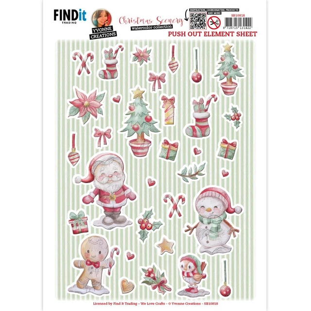 Stanzbogen - Yvonne Creations - Christmas Scenery - Weihnachtselemente A