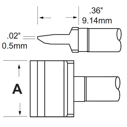 Metcal RFP-BL3 RFP Series .87in. Fiber Glass Blade Cartridge/Standard