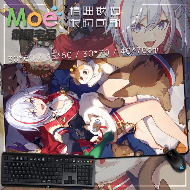 Tapis Souris Anime Honkai Star Rail Acheron - Grand Tapis Gaming 70x30cm Surface Antidérapante