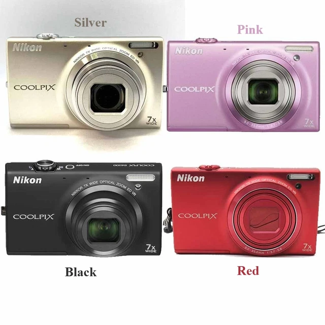NIKON COOLPIX S6100 CCD digital camera 16MP 7x optical zoom
