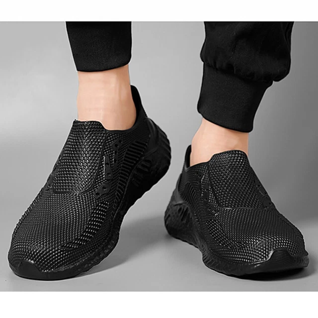 Scarpe da cucina uomo antiscivolo nere scarpe antinfortunistiche da cucina a prova di acqua e olio
