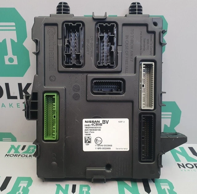 NISSAN QASHQAI J11 Facelift BCM Body Control Module 284B1 4CB9B P5B5 2 ...