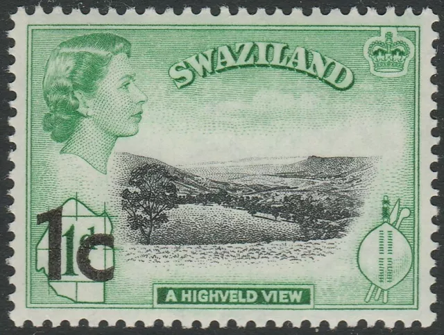 Swaziland 1961 1c on 1d SG 66 Mnh.