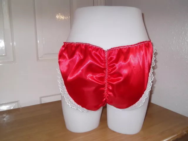 Xmas ~ Sexy ~ Sissy ~ Servantes ~ Bébé Adulte ~ Culotte À Pince En Satin Tv/Cd