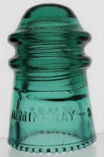 Green Cd 106 Hemingray‑9 Made In U.s.a. Glass Insulator