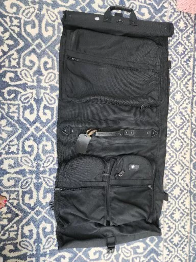 Tumi Alpha Garment Bag Ballistic Nylon Black ,multiples Puckets