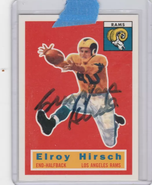 Elroy Crazy Legs Hirsch signed 2001 Topps Archives card Los Angeles Rams
