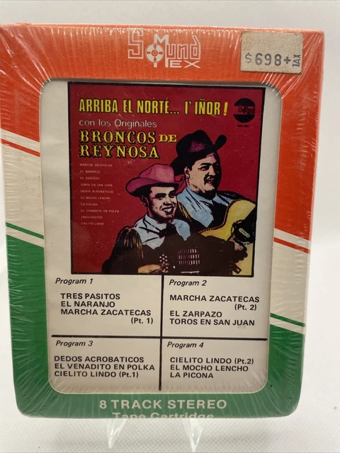 Los Broncos de Reynosa 8-Track Arriba el Norte Latin Rancheras Norteño Mexican