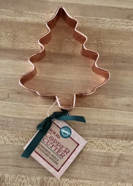 New! LARGE Wilton SOLID HEAVY DUTY Copper Cookie Cutter CHRISTMAS TREE 5.5”