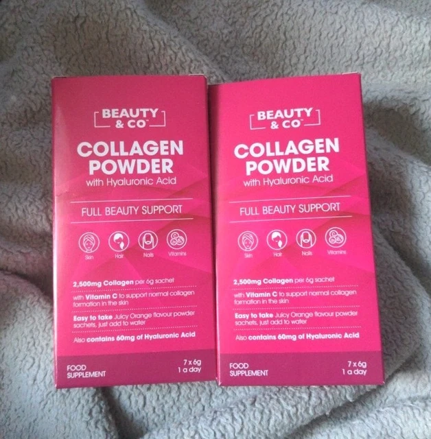 COLLAGEN 2500MG POWDER Supplement Vitamin C and Hyaluronic Acid Beauty ...