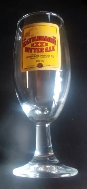 "Castlemaine Xxxx Bitter Ale" Beer Glass In Very Good Used Condition.