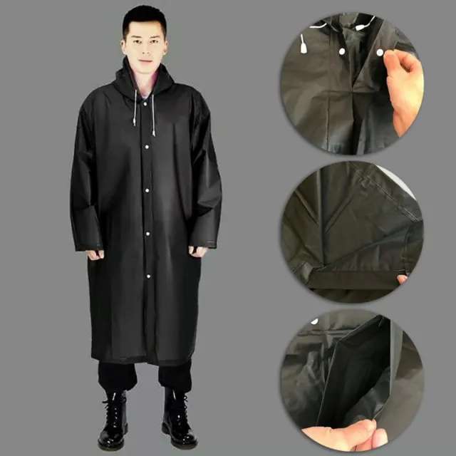 Veste imperméable femme homme poncho à capuche épais vêtements de pluie mant