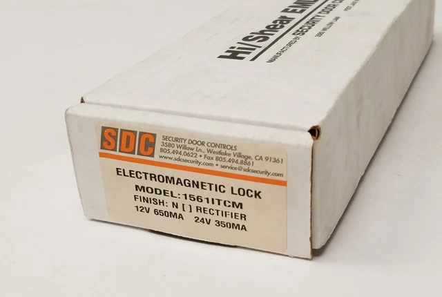 New SDC 1561ITCM Hi/Shear EMLock Electromagnetic Lock Concealed Mortise 12/24VDC
