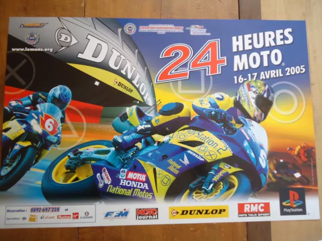 Poster Officiel ** 24 Heures Du Mans 2005 Motos ** Affiche Aco Moto Le Motorbike