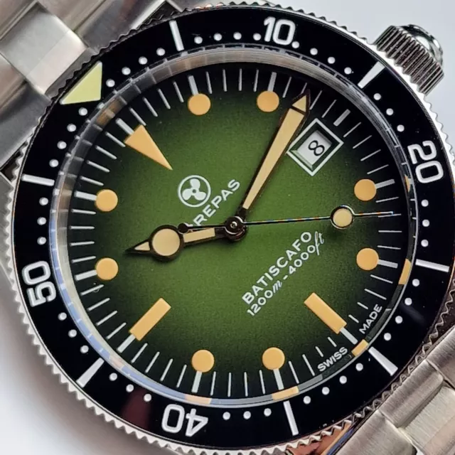 CREPAS BATISCAFO 1200M NEW AUTOMATIC DIVER WATCH SAPPHIRE LENS AND CERAMIC  BEZEL