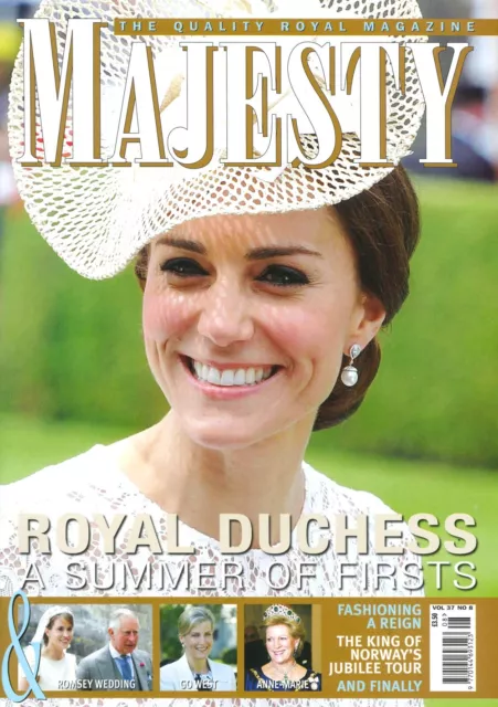 Majesty Magazine, Kate Middleton, Queen Elizabeth II, King Charles, Aug 2016