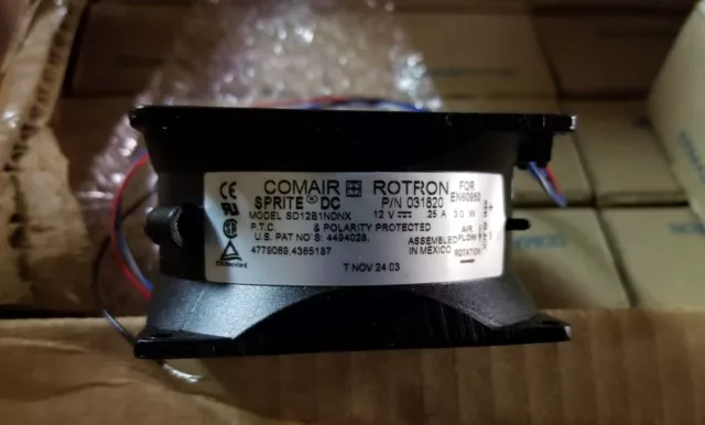 Comair / Rotron Sprite Model SD12B1NDNX P/N 031820 12VDC  *NEW*