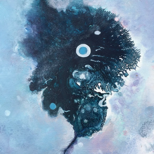 Pintura Abstracta . Pouring Medium . Acrílico Fluido . Lienzo . Cuadro . 65x54cm