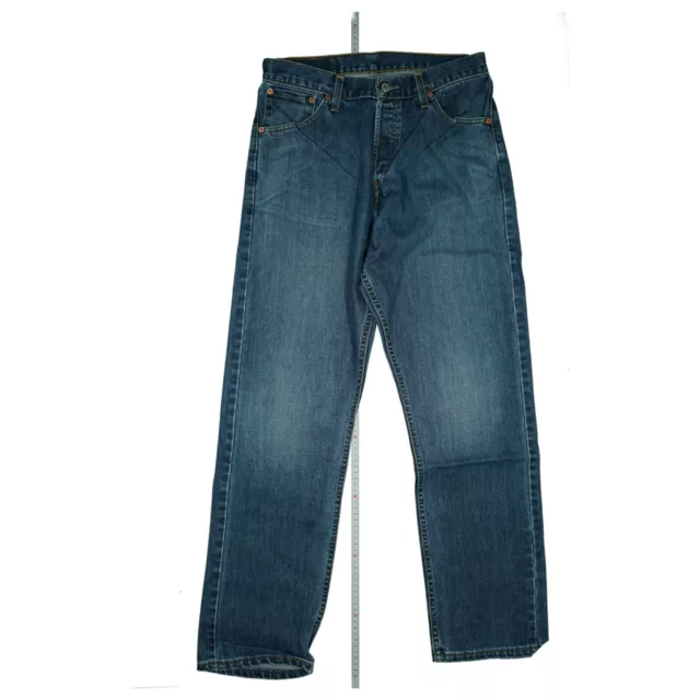 Levis 522 Jeans Pantaloni Uomo Dritto Gamba High Aumento 32/32 W32 L32 Scuro
