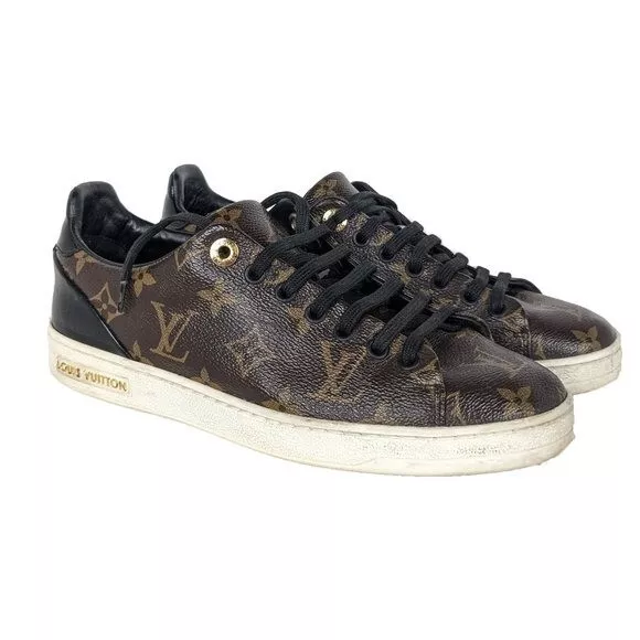 Louis Vuitton low top sneakers trainers perforated leather 8 US 38 EUR  GO0195 *