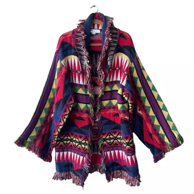 WESTERN PLAINS COMPANY Native American Blanket Jacket Gypsy Hippie Indian O/S