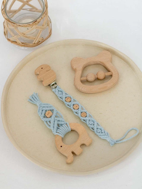 Juego de bebé macramé hecho a mano ""Clásico"" personalizable