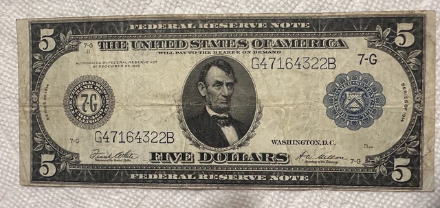 1914 $5 Large Size Silver Certificate