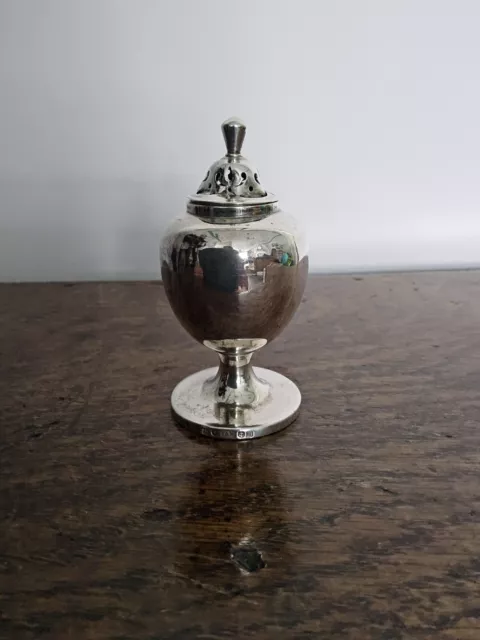 Antique Victorian Silver Sugar Caster/Spice Caster, Yapp & Woodward, 1850, 8.5cm