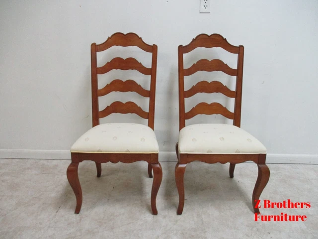 Ethan Allen Dining Room Chairs Legacy French Country Side Pair Finish 213 A